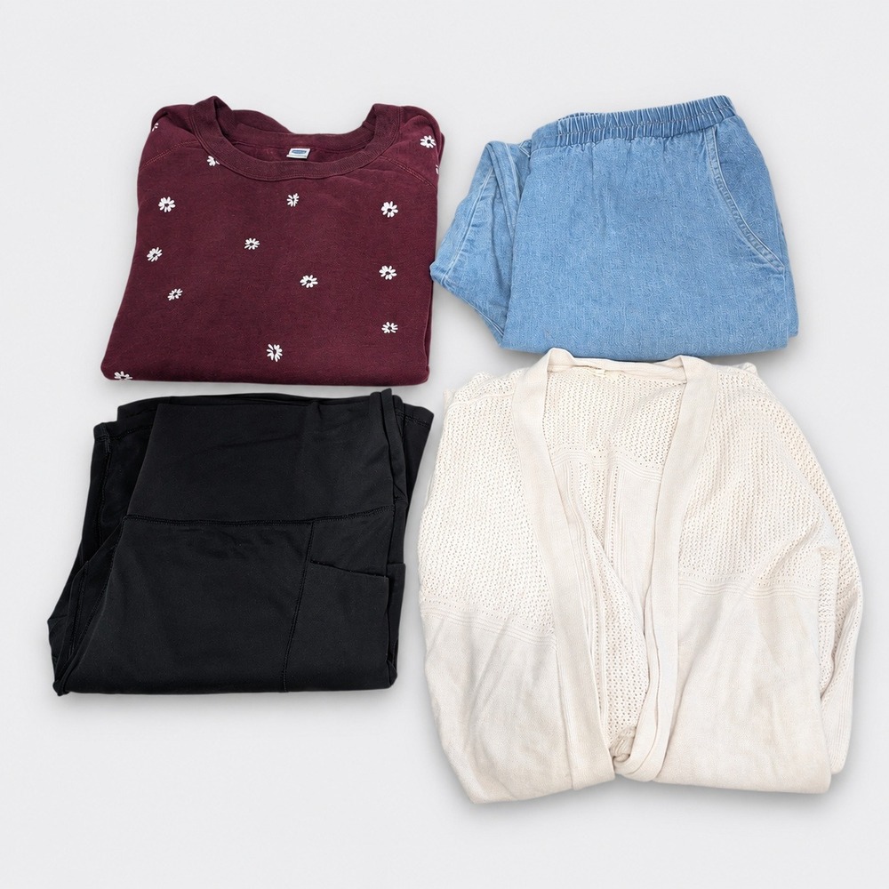 Old Navy Avia Vintage Nancy Bolen Women XXL 18 20 4pc Lot Sweatshirt Pants Yoga